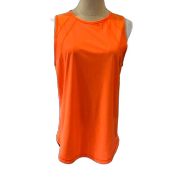 Lululemon Athletica Orange Sculpt Mesh Tank Top Back Cut Out Athletic Activewear - Picture 2 of 9